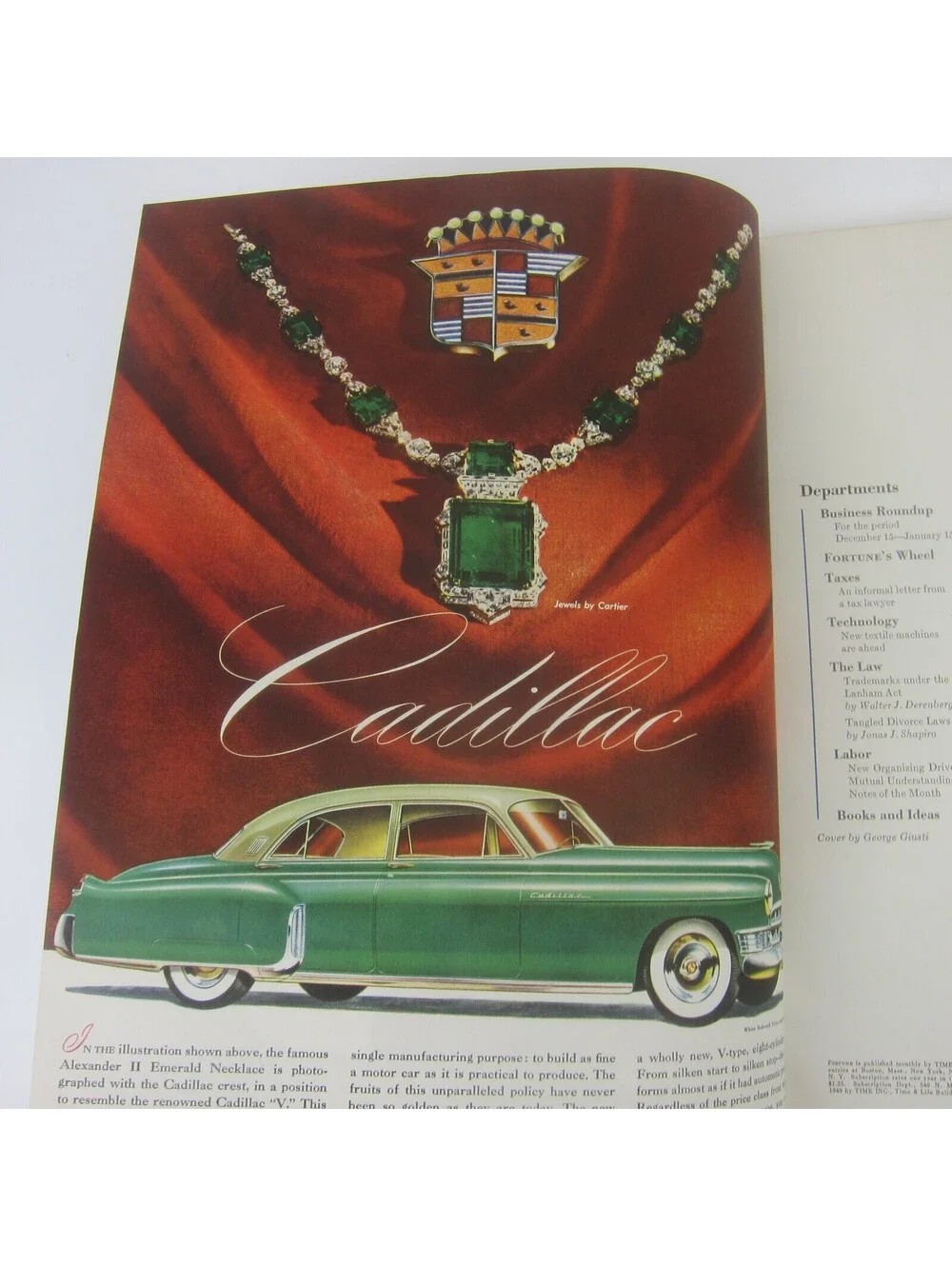 Vintage FORTUNE Magazine February 1949 George Giusti Cover Cadillac Oldsmobile